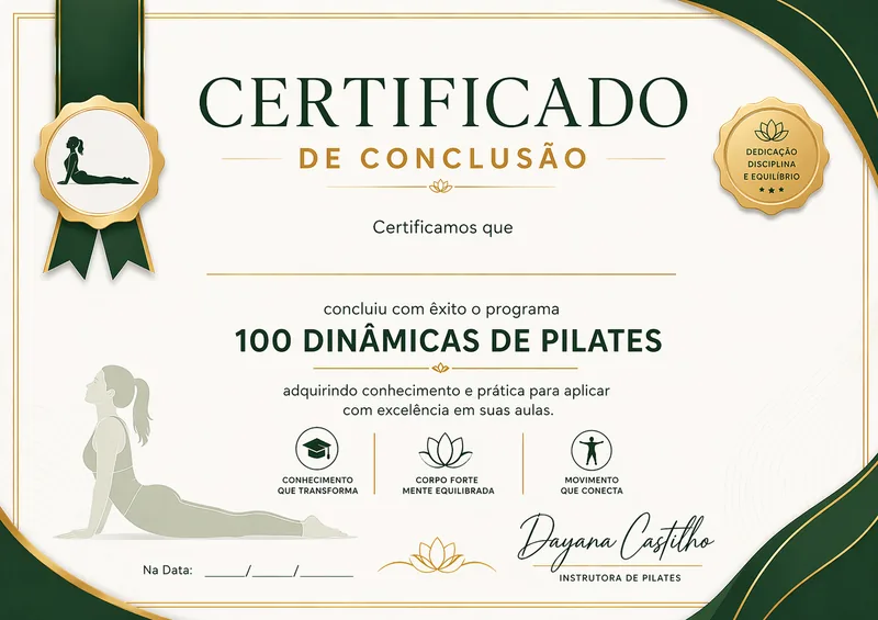 Certificado de Pilates